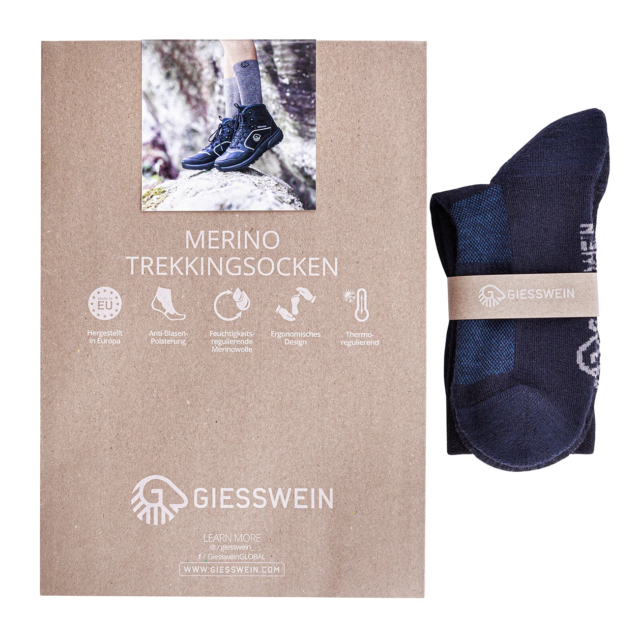 Giesswein - Accessoire Accessories Merino Hiking Socks (Pack Of Three) 12 Giesswein - Accessoire Accessories Merino Hiking Socks (Pack Of Three)